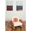 Upholstered Rocking Chair Pink/White - Gift Mark