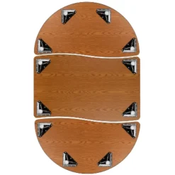 Flash Furniture 3 Piece 76" Oval Wave Flexible Grey Thermal Laminate Activity Table Set - Standard Height Adjustable Legs 27 Flash Furniture 3 Piece 76" Oval Wave Flexible Grey Thermal Laminate Activity Table Set - Standard Height Adjustable Legs -Child Home Decoration Store GUEST 4870f193 65bf 417f b8f0 d0fc64ad1583