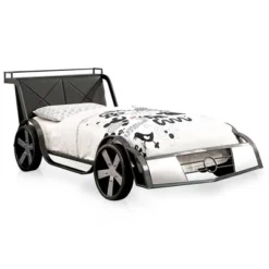 Wapiti Racer Car Youth Bed Silver/Gun Metal - MiBasics -Child Home Decoration Store GUEST 48e54e58 991a 4157 964f 4527d8f582ce