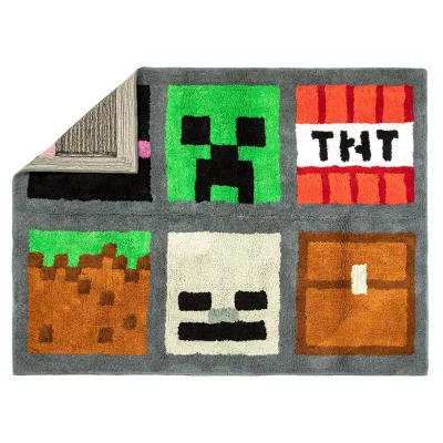 3'4"x4'6" Minecraft Accent Rug 3 3'4"x4'6" Minecraft Accent Rug