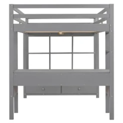 Loft Bed With Built-In Desk, Storage Shelves And Drawers - ModernLuxe -Child Home Decoration Store GUEST 4acae55f ffb4 47fb a23a cc47539f9f11