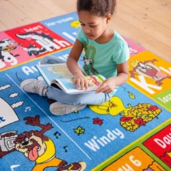 KC CUBS | Looney Tunes Boy & Girl Kids ABC Alphabet, Seasons, Months & Days Educational Learning & Play Nursery Classroom Rug Carpet -Child Home Decoration Store GUEST 4bd0c69c edb0 42d7 a06a cea93edfd851