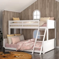 Twin Over Full Capri Wood Bunk Bed White - Hillsdale Furniture -Child Home Decoration Store GUEST 4c667a22 56b2 40ed 806c 7bb294f9f36a