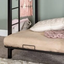 Twin Over Futon Analise Metal Bunk Bed Black - Saracina Home 15 Twin Over Futon Analise Metal Bunk Bed Black - Saracina Home -Child Home Decoration Store GUEST 4db845de 3eb4 4634 9541 19c0829da1dc