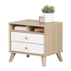 Yodi 2 Drawer Nightstand Soft Elm/White - South Shore -Child Home Decoration Store GUEST 4ed141dc b5af 4afa b2eb c1819d50f505