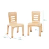 ECR4Kids Bentwood Chairs, Stackable School Chairs, Assembled, 2-Pack - Natural