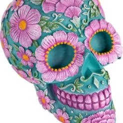 Northlight 7.75" Blue And Pink Day Of The Dead Skull Coin Bank -Child Home Decoration Store GUEST 54481e0e b998 46ad a48d 6c64ded04c8f