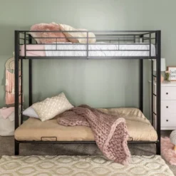 Twin Over Futon Analise Metal Bunk Bed Black - Saracina Home 12 Twin Over Futon Analise Metal Bunk Bed Black - Saracina Home -Child Home Decoration Store GUEST 561bd3db cee9 44eb b8a5 0f2ff86da729