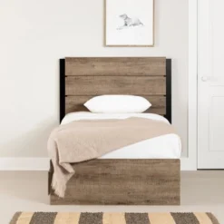 Arlen Mates Bed And Headboard Set Weathered Oak - South Shore -Child Home Decoration Store GUEST 567d5750 096f 4da6 8552 f611f14c4271