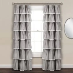 52"x84" Ruffle Window Curtain Panel - Lush Décor -Child Home Decoration Store GUEST 5686fda8 c2bc 4e1d 9a3f 1299ed23c31f
