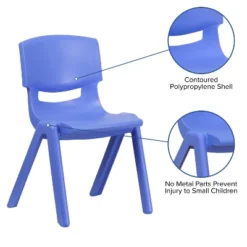 Flash Furniture 4 Pack Blue Plastic Stackable School Chair With 15.5'' Seat Height -Child Home Decoration Store GUEST 5829cd46 a21f 4857 952c 4f465a66f681