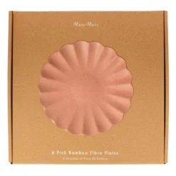 Meri-Meri Meri Meri Large Pink Reusable Bamboo Plates (Pack Of 6) -Child Home Decoration Store GUEST 59445987 07fa 405e 8d1c 11b9551730b0