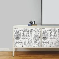 Star Wars Spaceship Blueprints Peel And Stick Wallpaper -RoomMates -Child Home Decoration Store GUEST 59cd4cad ad65 4c69 b96f 696f7fb44cc1