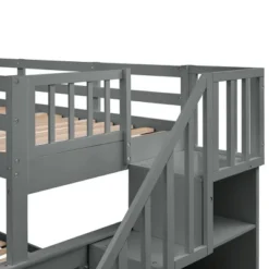 Twin-Over-Full Bunk Bed With Storage Stairs And Guard Rail - ModernLuxe -Child Home Decoration Store GUEST 59dd36a2 47e3 4a66 aad8 17830bbb39f3