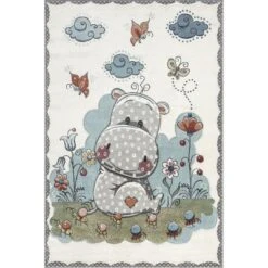 NuLOOM Edine Whimsical Hippo Kids Area Rug -Child Home Decoration Store GUEST 59e155bf ba19 4664 90c5 dd27b5ef4788