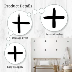 Black Watercolor Swiss Crosses Wall Decor - Decalcomania -Child Home Decoration Store GUEST 5aedf15a e66f 4d30 b5e5 d1f49a475749