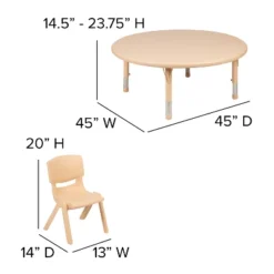 Flash Furniture 45" Round Plastic Height Adjustable Activity Table Set With 4 Chairs 14 Flash Furniture 45" Round Plastic Height Adjustable Activity Table Set With 4 Chairs -Child Home Decoration Store GUEST 5bde440d 599a 4c96 acf1 f2e4c312f711