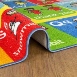KC CUBS Boy & Girl Kids ABC Alphabet ASL Sign Language Educational Learning & Fun Game Play Area Nursery Bedroom Classroom Rug Carpet -Child Home Decoration Store GUEST 5c2f639a ab8e 4a00 9d06 336928d59e0f