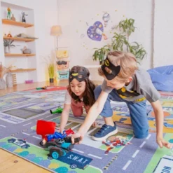 KC CUBS | Batman Gotham City Boy & Girl Kids City Road Car Vehicle Traffic Educational Learning & Game Nursery Classroom Rug Carpet -Child Home Decoration Store GUEST 5dadd149 6dda 49ea b7bc f7d31f83a43f