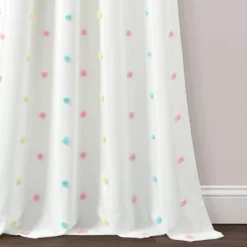 42"x84" Kids' Rainbow Tufted Dot Single Window Curtain Panel - Lush Décor -Child Home Decoration Store GUEST 6057f04e 0ec0 4efb 81c5 b9d41c24ecf3