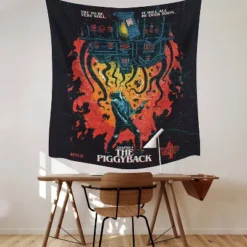 Stranger Things X Butcher Billy The Piggyback Tapestry Black/Red/Blue - RoomMates 9 Stranger Things X Butcher Billy The Piggyback Tapestry Black/Red/Blue - RoomMates -Child Home Decoration Store GUEST 611b2a5f 1658 4d48 8e7c 1ad858e617da