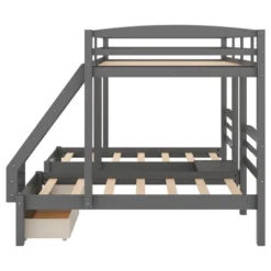 Full Over Twin & Twin Bunk Bed, Gray - ModernLuxe -Child Home Decoration Store GUEST 6270b07f 33ee 4eb7 8c36 2fadcd7bd6ff