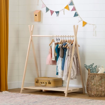 Sweedi Scandinavian Kids' Clothes Rack Natural Wood - South Shore 7 Sweedi Scandinavian Kids' Clothes Rack Natural Wood - South Shore - Image 5