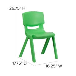 Flash Furniture 2 Pack Green Plastic Stackable School Chair With 15.5" Seat Height -Child Home Decoration Store GUEST 63343cdf 8ea5 4cfd 865a 2d13d3dcbb55