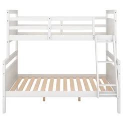 Twin Over Full Bunk Bed With Ladder And Safety Guardrail-ModernLuxe -Child Home Decoration Store GUEST 6451c66f 2121 45a0 9cd0 fee219796ba1