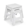 Melissa & Doug Wooden Stools - Set Of 2 - White 2 Melissa & Doug Wooden Stools - Set Of 2 - White -Child Home Decoration Store GUEST 6614110c c8a6 4f58 9c67 3151aacd15ee