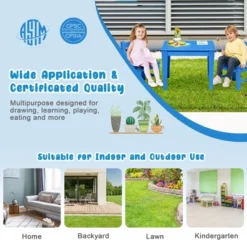 Costway 3PCS Kids Table & 2 Chairs Set Outdoor Heavy-Duty All-Weather Activity Table Set 20 Costway 3PCS Kids Table & 2 Chairs Set Outdoor Heavy-Duty All-Weather Activity Table Set -Child Home Decoration Store GUEST 664e3217 e344 4d6a aea9 77cdee25a156