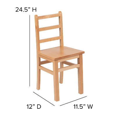 Flash Furniture Kids Natural Solid Wood Table And Chair Set For Classroom, Playroom, Kitchen 6 Flash Furniture Kids Natural Solid Wood Table And Chair Set For Classroom, Playroom, Kitchen - Image 4