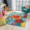 Well Woven Modern Daisy Flowers Blue Kids Room Floral Area Rug -Child Home Decoration Store GUEST 66a873e5 7042 4a3f beb9 5164c99a8547