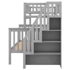 Twin Over Full Stairway Bunk Bed With Storage-ModernLuxe -Child Home Decoration Store GUEST 6c2c2ba0 3b0c 4a35 a0be ba9020108a8a