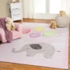 Nursery Elephant Colorful Kids Playroom Indoor Area Rug By Blue Nile Mills -Child Home Decoration Store GUEST 705c7a8d e445 41db ab59 9b10370529d2