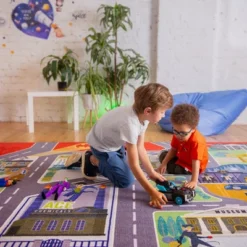 KC CUBS | Batman Gotham City Boy & Girl Kids City Road Car Vehicle Traffic Educational Learning & Game Nursery Classroom Rug Carpet -Child Home Decoration Store GUEST 73052181 4282 4773 be85 97f712ea3fa7