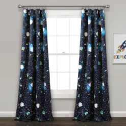 Universe Room Darkening Window Curtain Panels Navy - Lush Décor -Child Home Decoration Store GUEST 7607c40a 864a 42e5 9e24 0a98ad19b912