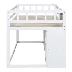 Twin Size Low Loft Bed With Rolling Desk, Shelves And Drawers - ModernLuxe 20 Twin Size Low Loft Bed With Rolling Desk, Shelves And Drawers - ModernLuxe -Child Home Decoration Store GUEST 786dc2b2 b508 45ff 9172 041ea6201b6f