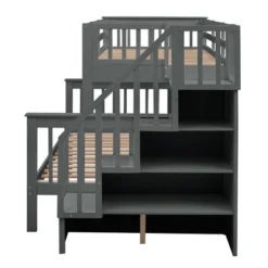 Twin-Over-Full Bunk Bed With Storage Stairs And Guard Rail - ModernLuxe -Child Home Decoration Store GUEST 8328d0aa 61db 4651 abb8 9c8e579a6be6