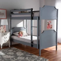 Twin Mariana Wood Bunk Bed Gray - Baxton Studio -Child Home Decoration Store GUEST 84c2aee3 4a51 4727 813c 683b8cf0a40d