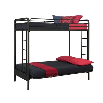 Twin Over Futon Leonora Metal Bunk Bed - Room & Joy 8 Twin Over Futon Leonora Metal Bunk Bed - Room & Joy - Image 6