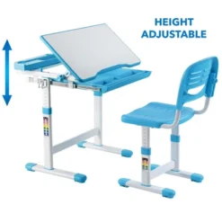 Mount-It! Kids Desk And Chair Set | Height Adjustable Ergonomic Children's School Workstation With Storage Drawer | Blue -Child Home Decoration Store GUEST 868b815d 4429 4edc 9196 af85aa9cf585
