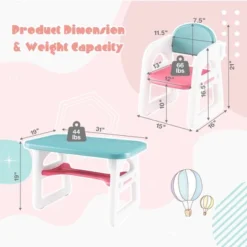 Costway 3-Piece Kids Table And Chair Set Toddler Activity Study Desk With Building Blocks 20 Costway 3-Piece Kids Table And Chair Set Toddler Activity Study Desk With Building Blocks -Child Home Decoration Store GUEST 88f5deaa 37ef 4595 85e5 01ef19b3aa71