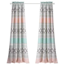 Elephant Striped Window Curtain Panels - Lush Décor -Child Home Decoration Store GUEST 8c18f77f 5335 4470 828c 9a2f6ee62214