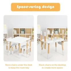 Costway Kids Wooden Table & 2 Chairs Set Children Activity Table Set -Child Home Decoration Store GUEST 8d687732 20c6 4598 bbbf a9fbff863708