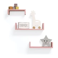 Set Of 3 Picture Ledge Shelf For Kids' Room Pink - InPlace -Child Home Decoration Store GUEST 8d6ed0f6 a797 4ee5 9a24 9890c334d50a