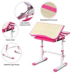 Costway Children Desk Chair Set Adjustable Study Table Drawer Winged Backrest Chair 19 Costway Children Desk Chair Set Adjustable Study Table Drawer Winged Backrest Chair -Child Home Decoration Store GUEST 8f7f6fa8 42f6 46ee a0e4 165d9a037784