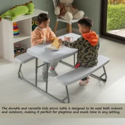 Foldable White Kids' Picnic Table Bench Outdoor Portable Children's Backyard Table, Crafting, Dining, And Playtime Patio Table 13 Foldable White Kids' Picnic Table Bench Outdoor Portable Children's Backyard Table, Crafting, Dining, And Playtime Patio Table -Child Home Decoration Store GUEST 8fb3b71a 1f57 4ee4 a5e4 4cdf6714d2da