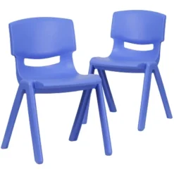 Emma And Oliver 2 Pack Plastic Stack School Chair With 13.25"H Seat, K-2 School Chair -Child Home Decoration Store GUEST 90fde283 69e3 4402 8b45 0da59a05e148