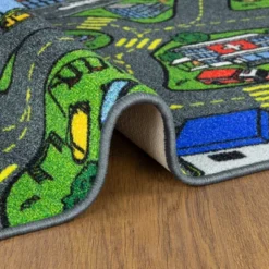 Jungtier Boy & Girl Kids Retro City Road Car Vehicle Traffic Educational Learning & Game Play Nursery Bedroom Classroom Rug Carpet, 2' 7" X 5' 0" -Child Home Decoration Store GUEST 91a52141 2601 4ee6 9bfd 3fbeb7091e9d
